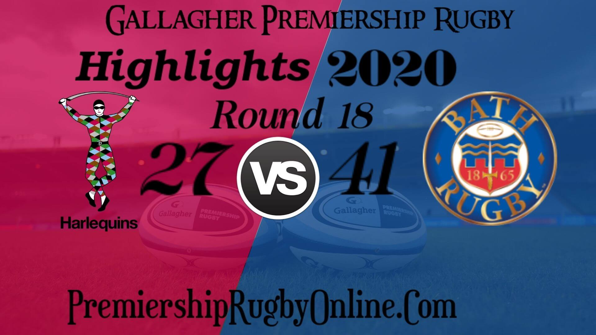 Harlequins vs Bath Rugby Highlights 2020 RD 18