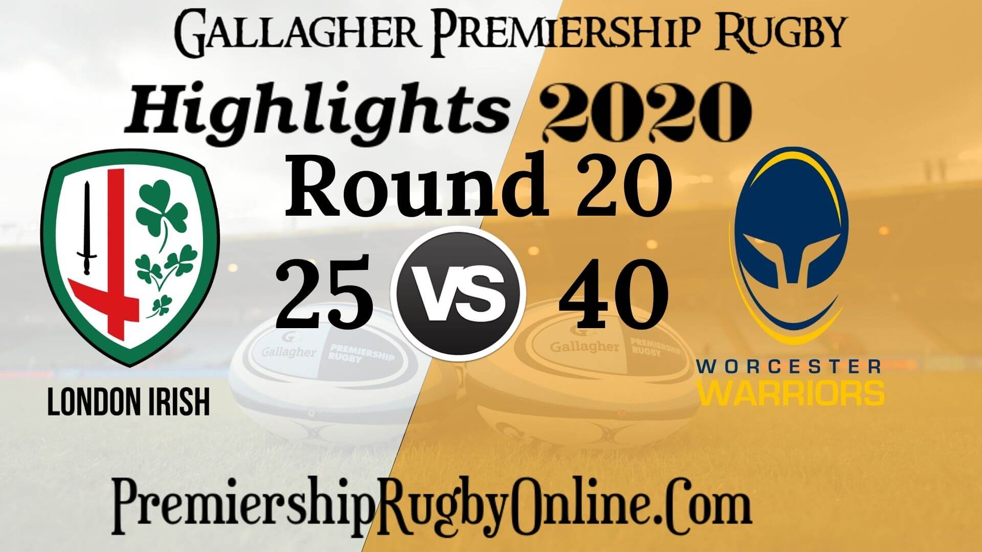 London Irish vs Worcester Warriors Highlights 2020 RD 20