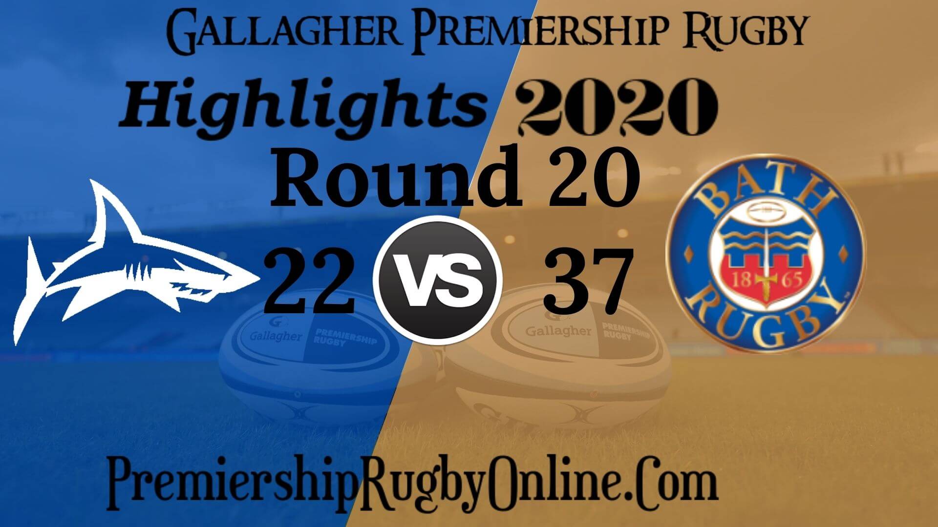 Sale Sharks vs Bath Rugby Highlights 2020 RD 20