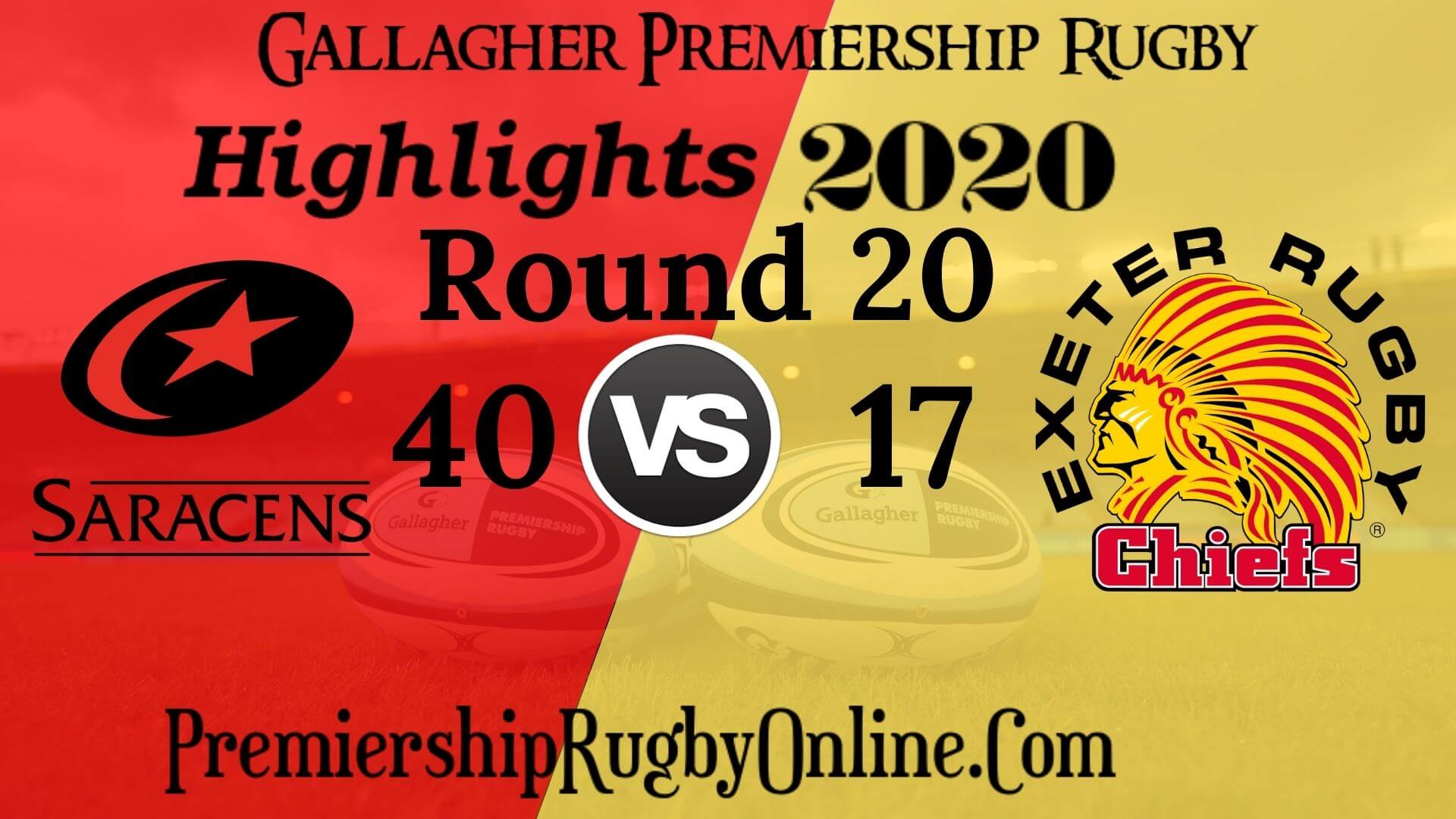 Saracens vs Exeter Chiefs Highlights 2020 RD 20